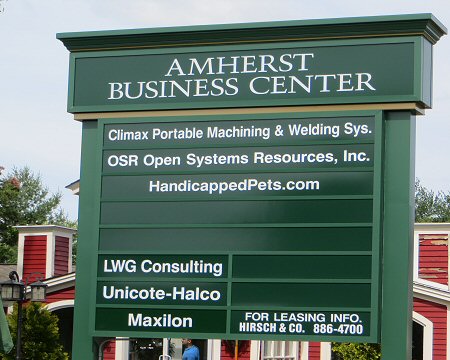 Amherst Business Center Sign